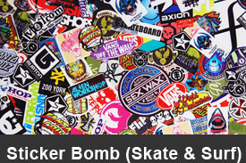 Skate-And-Surf Sticker Bomb Dash Kits