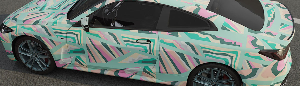 Blue Mosaic Wrap Films | Blue Mosaic Vinyl Wraps - Rvinyl