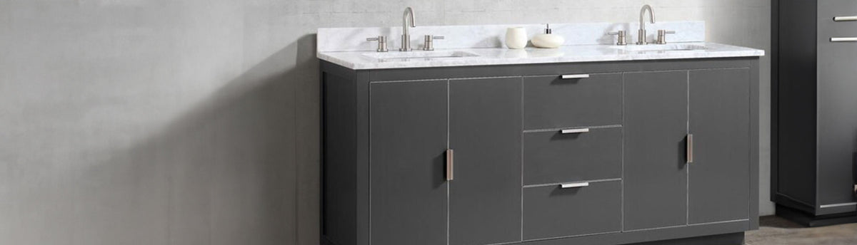 Charcoal Bathroom Cabinet Wraps