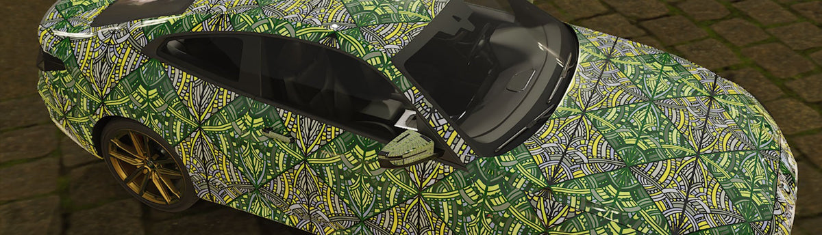 Green Art Deco Wrap Films | Green Art Deco Vinyl Wraps - Rvinyl