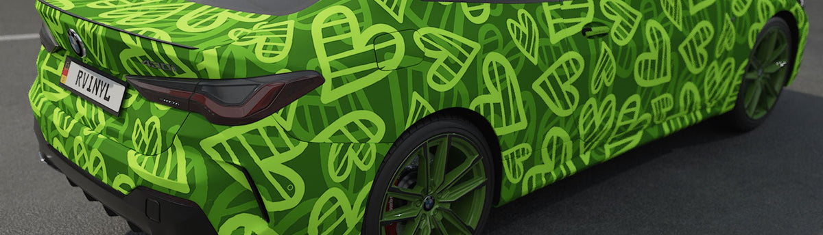 Green Heart Wrap Films | Green Heart Vinyl Wraps - Rvinyl