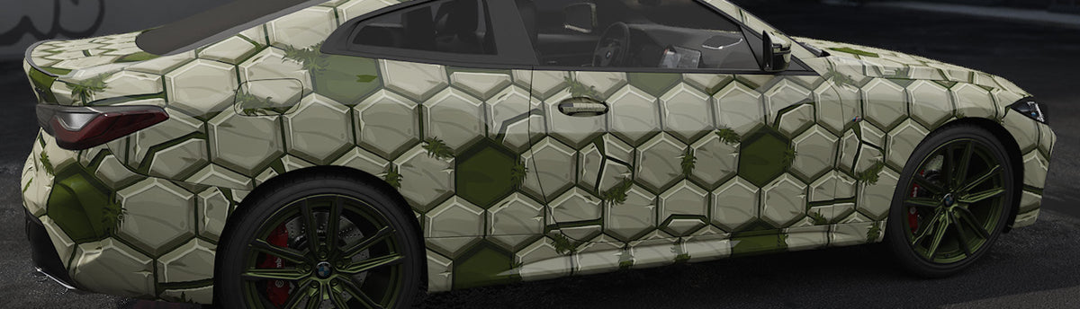 Hexagonal Brick Wrap Films | Hexagonal Brick Vinyl Wraps