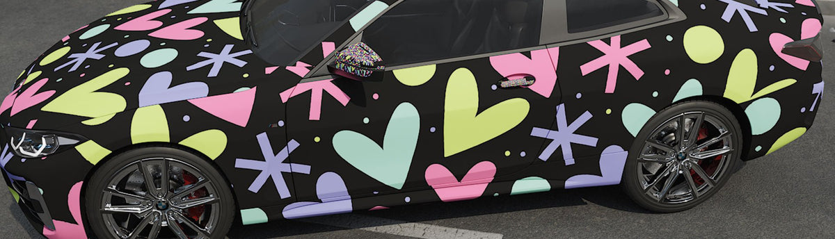 Neon Heart Wrap Films | Neon Heart Vinyl Wraps - Rvinyl