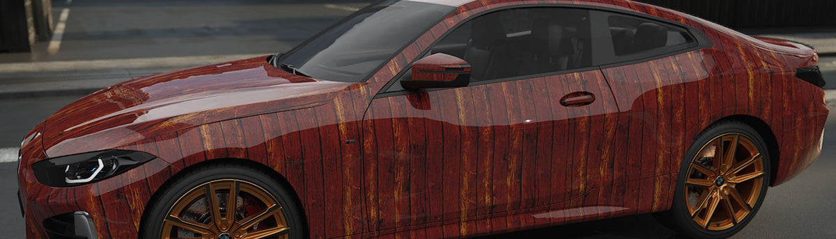 Orange Wood Plank Wrap Films | Orange Wood Plank Vinyl Wraps - Rvinyl