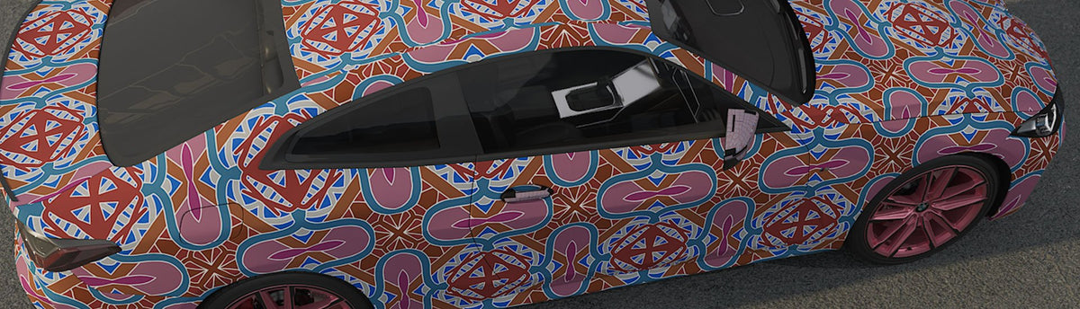 Purple Mosaic Wrap Films | Purple Mosaic Vinyl Wraps - Rvinyl