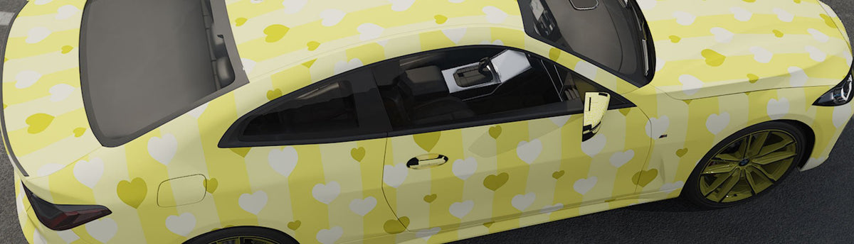 Yellow Heart Wrap Films | Yellow Heart Vinyl Wraps - Rvinyl