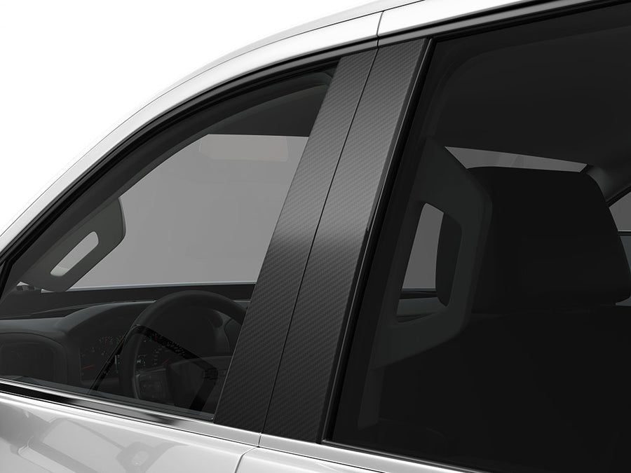 kia sephia 1994-2001 Carbon Fiber Pillar Cover Diagram