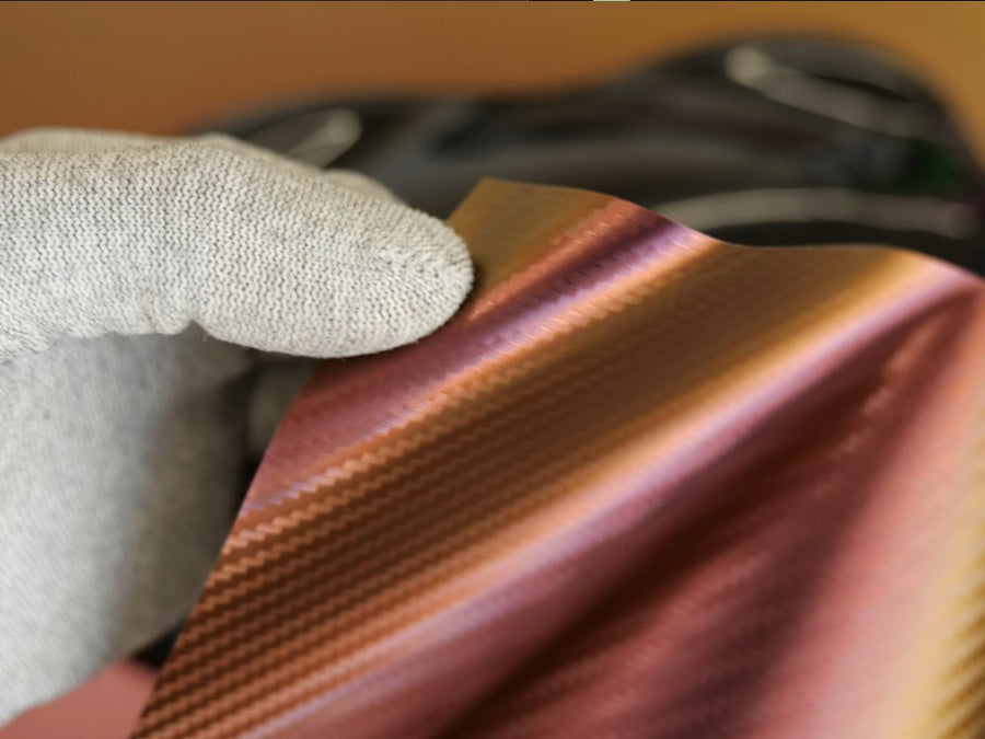 3D Chameleon Purple Carbon Fiber Vinly Sheet