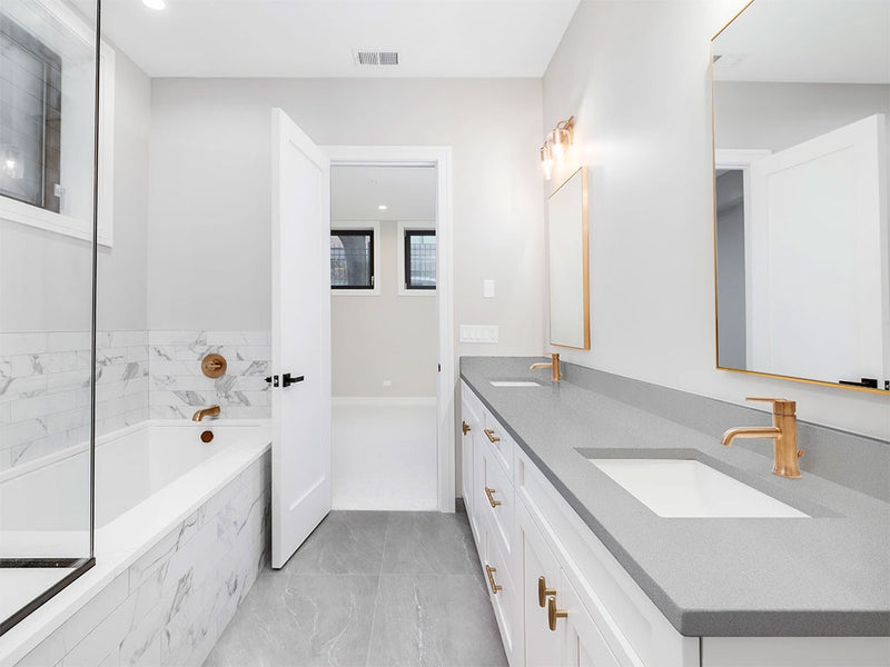 3M 1080 Gloss Sterling Silver DIY Built-In Bathroom Countertop Wraps