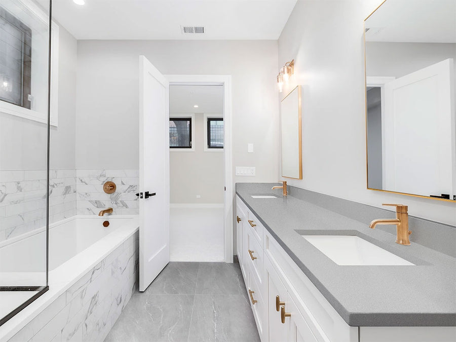 3M 1080 Gloss Sterling Silver DIY Built-In Bathroom Countertop Wraps