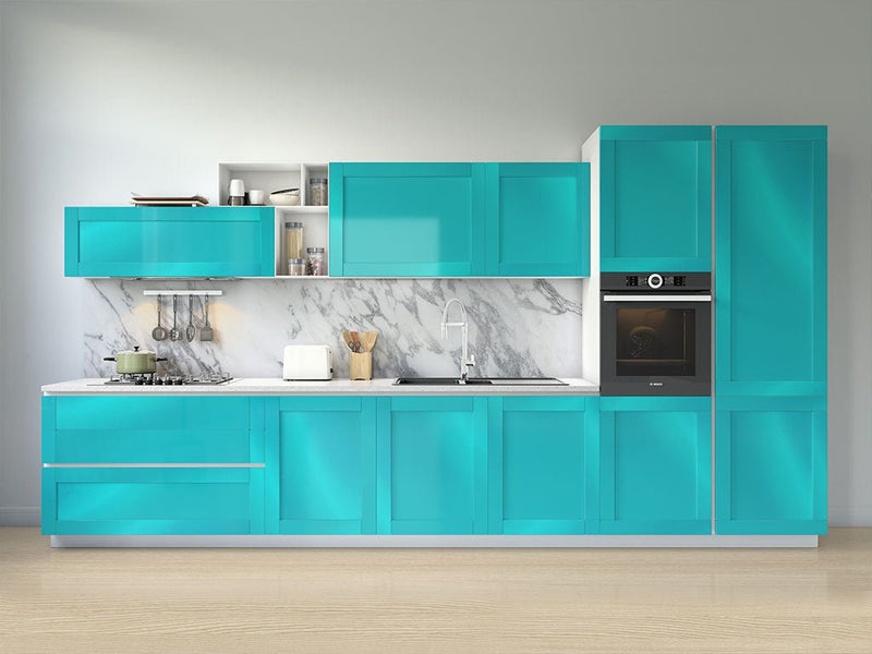 3M™ 2080 Gloss Atomic Teal Kitchen Cabinet Wraps