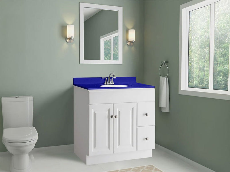 3M 1080 Gloss Blue Raspberry Custom Bathroom Counter Wraps