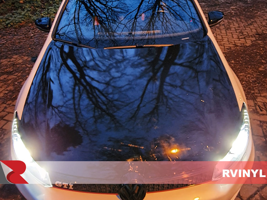 3M™ Vinyl Wrap Film Series 1080 - Gloss Black Volkswagen Installed Hood Wrap