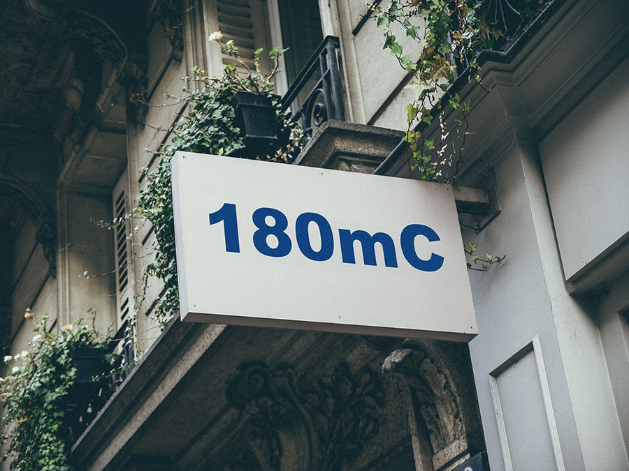 3M Controltac 180mC Bright Blue Metallic Installed Building Sign