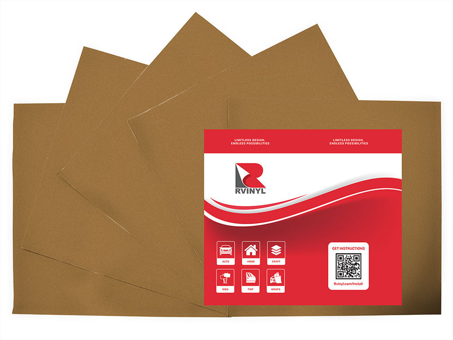3M 180mC Gold Metallic Craft Vinyl Sheet Pack