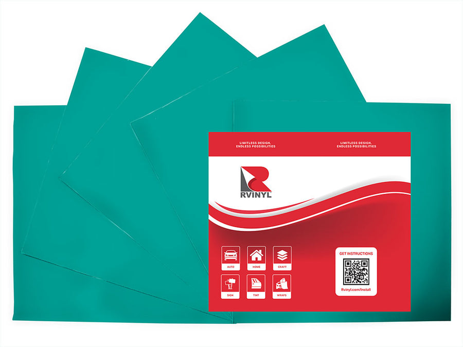 3M 180mC Dark Aqua Craft Vinyl Sheet Pack