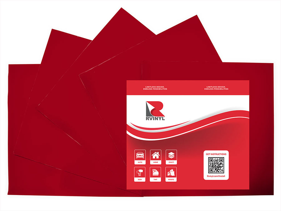 3M 180mC Cardinal Red Craft Vinyl Sheet Pack