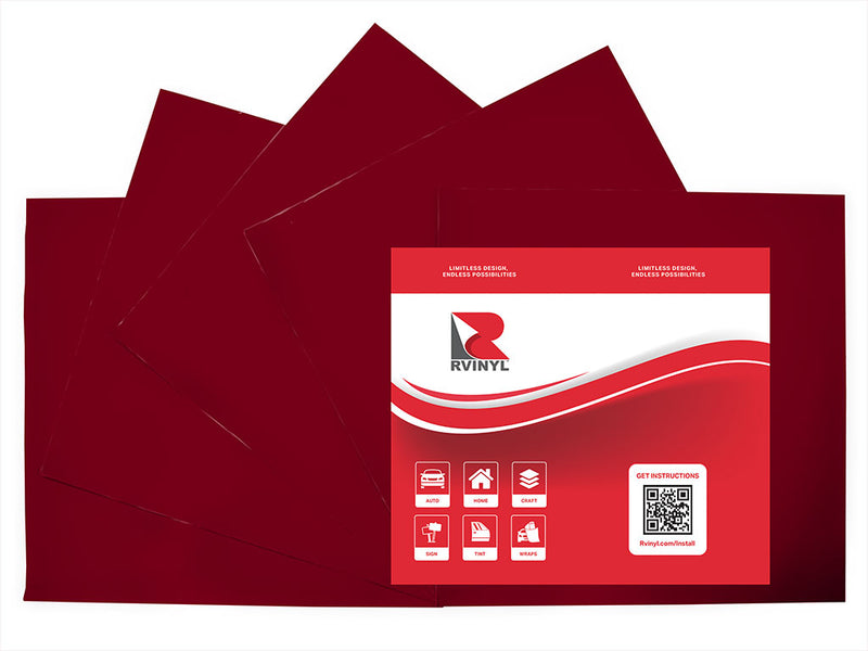 3M 180mC Burgundy Craft Vinyl Sheet Pack