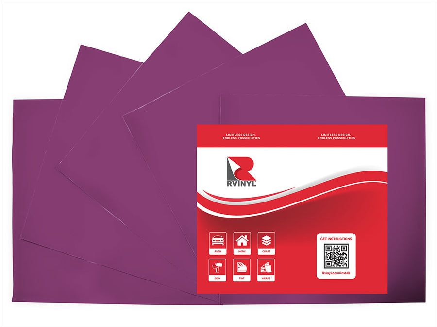 3M 180mC Dark Violet Craft Vinyl Sheet Pack