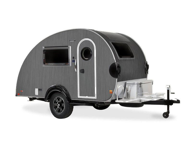 3M 2080 Brushed Steel DIY Tear Drop Trailer Wraps