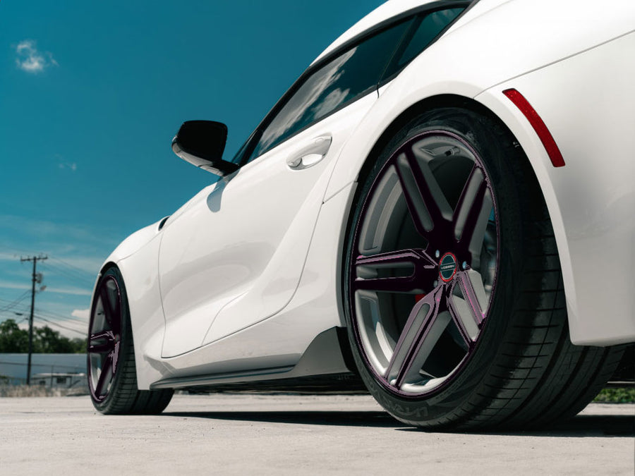 3M™ 2080 Gloss Black Metallic Wrapped Rim Example