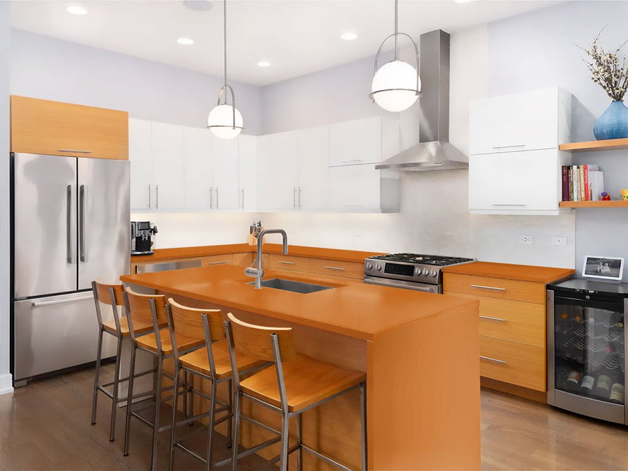 3M 1080 Gloss Liquid Copper Custom Kitchen Counter Wraps