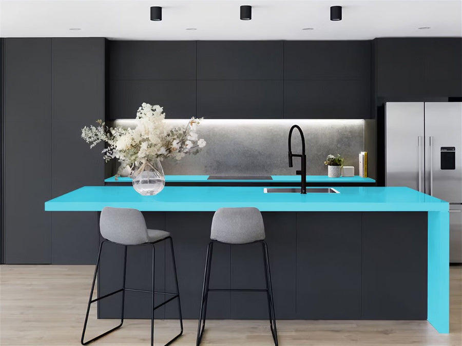 3M™ 2080 Gloss Sky Blue Kitchen Countertop Wraps