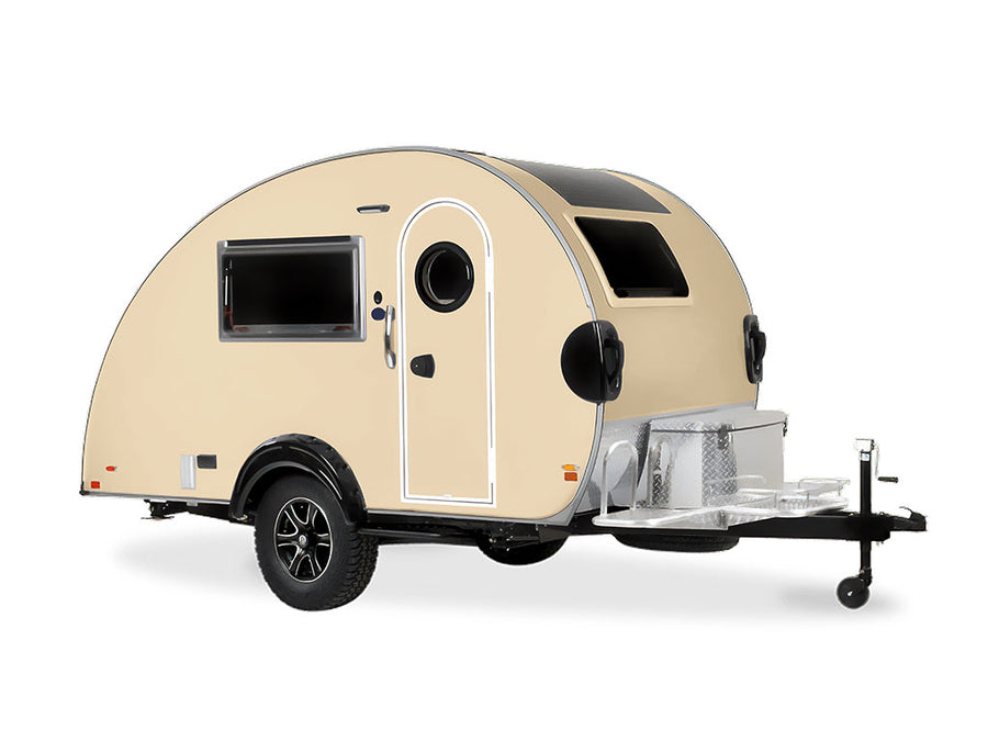 3M 2080 Gloss Light Ivory DIY Tear Drop Trailer Wraps