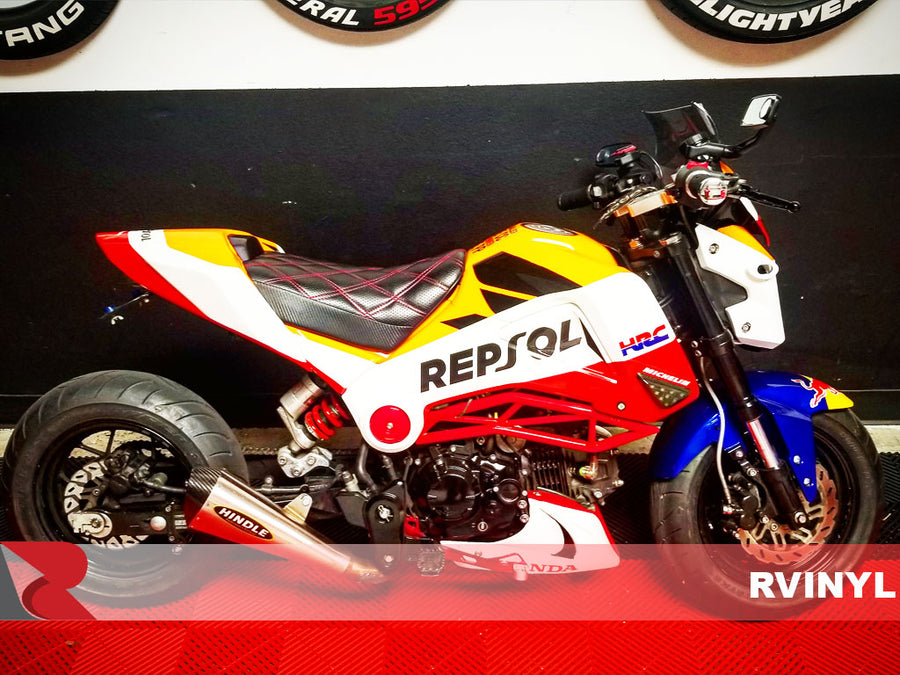 3M 2080 Series Gloss Blue Raspberry Custom Wrapping For Honda Grom