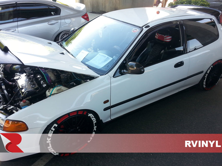 3M Gloss Dragon Fire Red Honda Civic Spoiler Decals