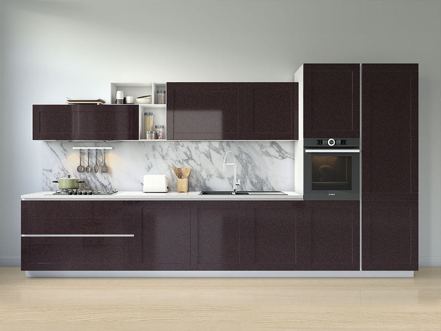 3M™ 2080 Gloss Ember Black Kitchen Cabinet Wraps
