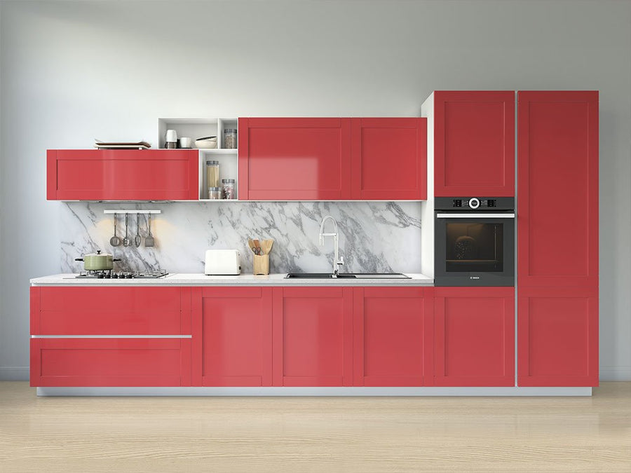 3M™ 2080 Matte Red Kitchen Cabinet Wraps