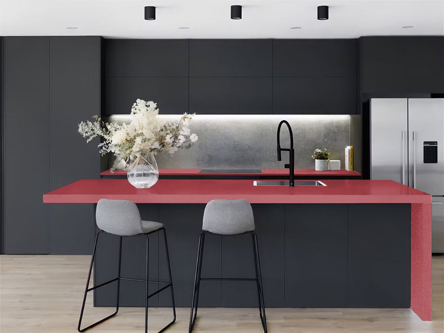 3M™ 2080 Matte Red Metallic Kitchen Countertop Wraps