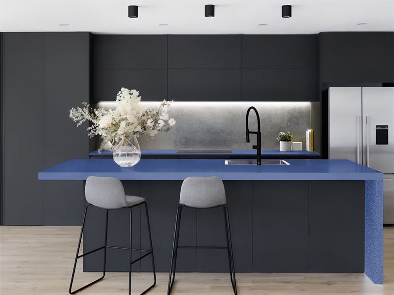 3M™ 2080 Matte Slate Blue Metallic Kitchen Countertop Wraps