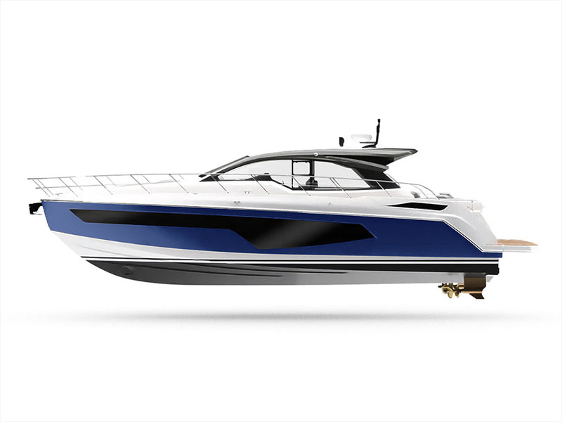 3M 2080 Matte Slate Blue Metallic Customized Yacht Boat Wrap