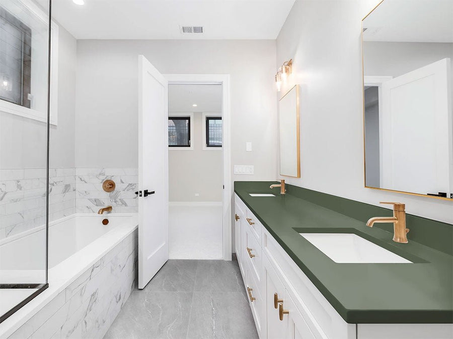 3M 2080 Matte Military Green DIY Built-In Bathroom Countertop Wraps