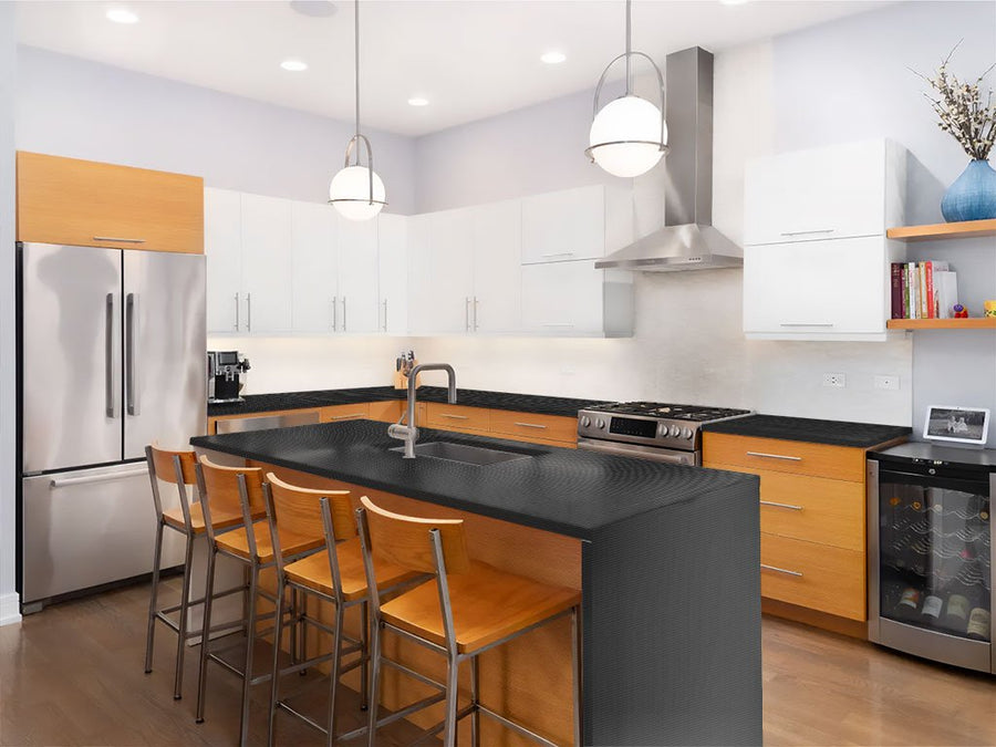 3M 2080 Matrix Black Custom Kitchen Counter Wraps