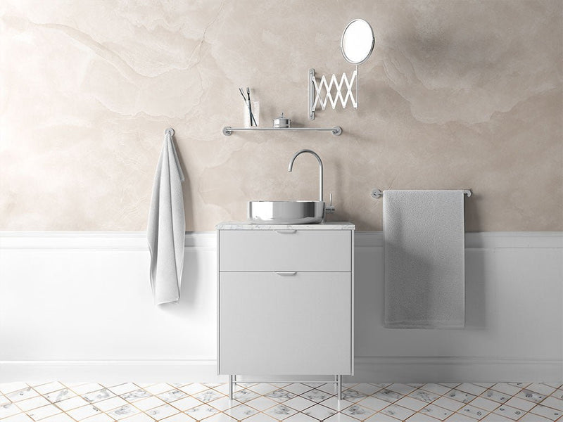 3M™ 2080 Satin White Aluminum Bathroom Cabinet Wraps