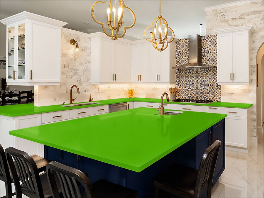 3M 2080 Satin Apple Green DIY Kitchen Counter Wraps