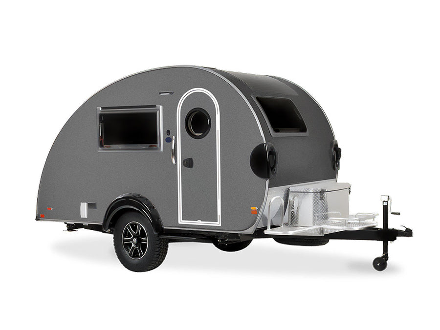3M 2080 Satin Dark Gray DIY Tear Drop Trailer Wraps
