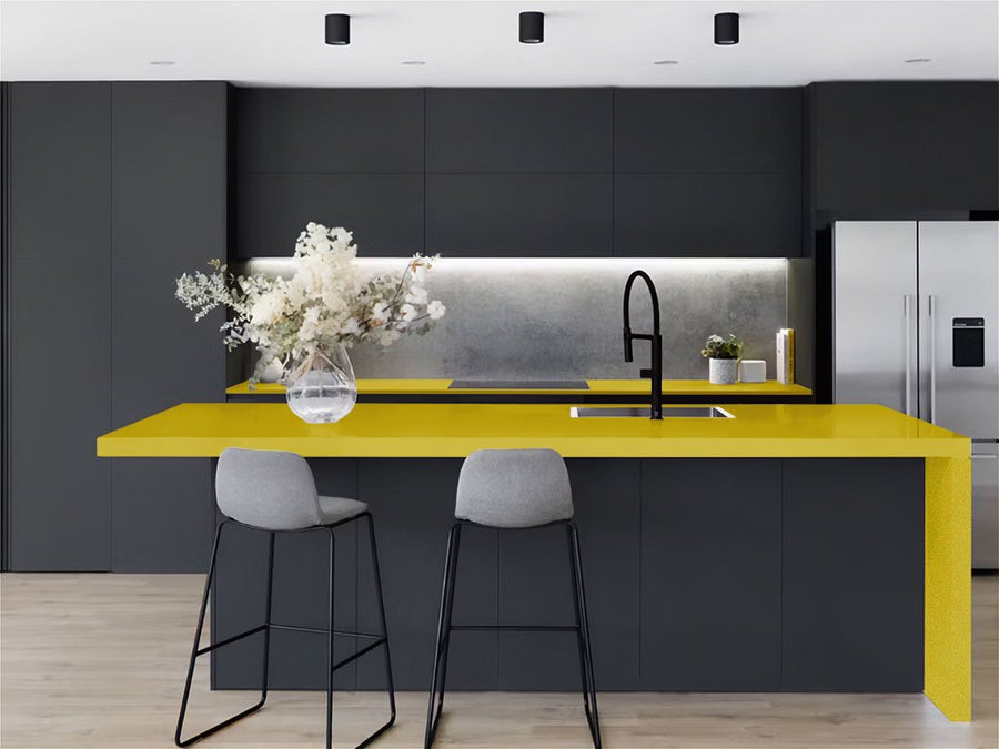 3M™ 2080 Satin Bitter Yellow Kitchen Countertop Wraps