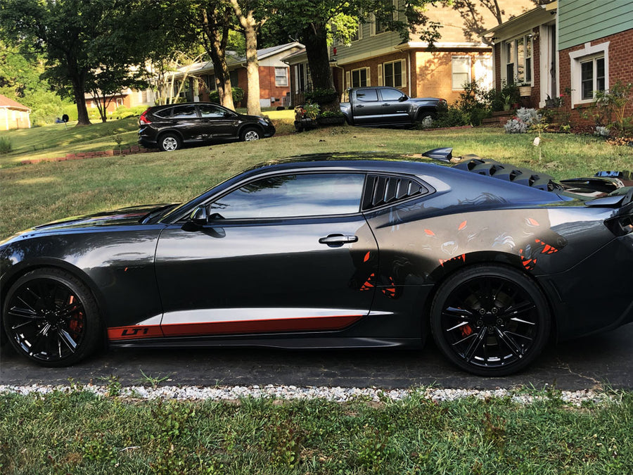 3M 2080 Satin Gold Dust Black Car Wrap