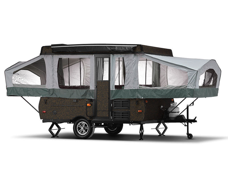 3M 2080 Satin Gold Dust Black DIY Truck Camper Wraps