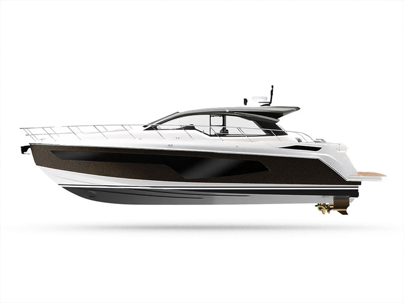 3M 2080 Satin Gold Dust Black Customized Yacht Boat Wrap