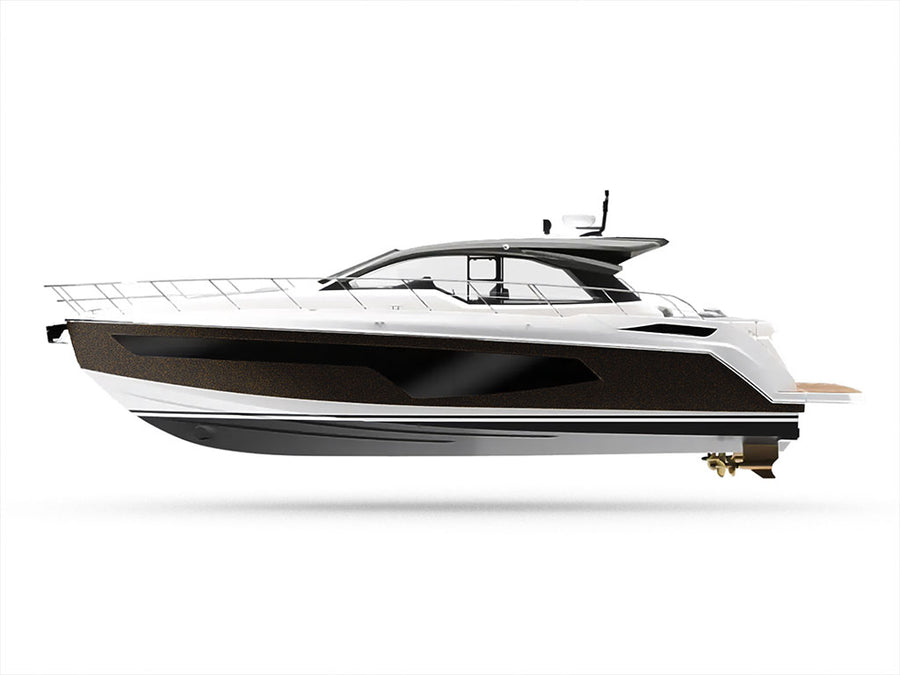 3M 2080 Satin Gold Dust Black Customized Yacht Boat Wrap