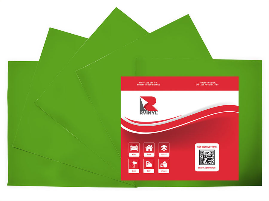 3M 3630 Brilliant Green Craft Vinyl Sheet Pack