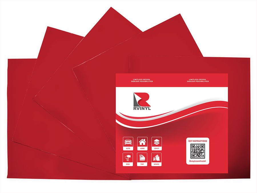 3M 3630 Red Craft Vinyl Sheet Pack