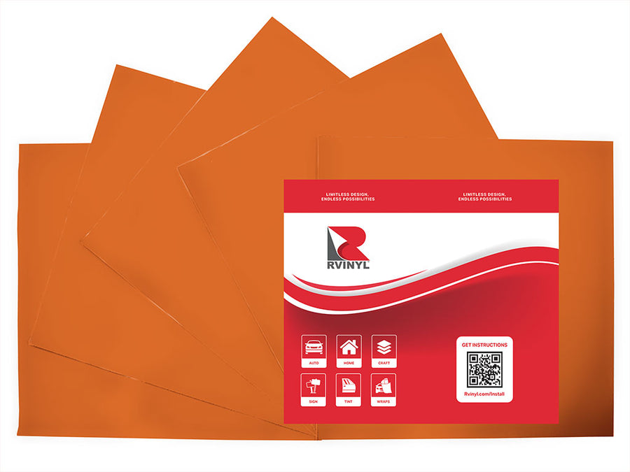 3M 3630 Tangerine Craft Vinyl Sheet Pack