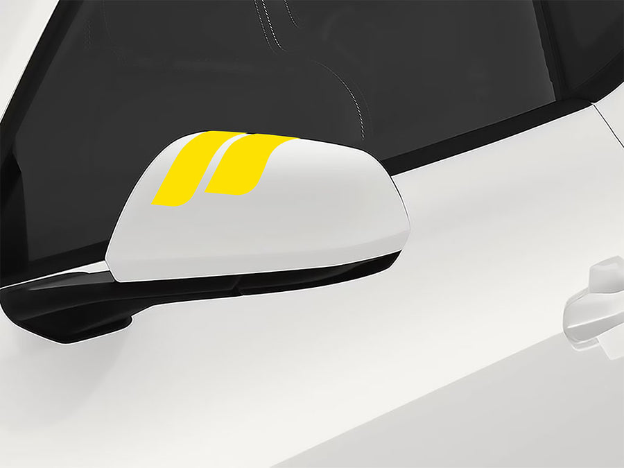 3M Lemon Yellow Double Round Side View Mirror Sticker