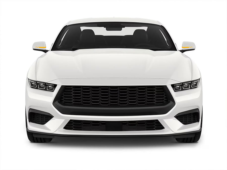 3M Sunflower Yellow Checkered Flag Mirror Stripe Graphic